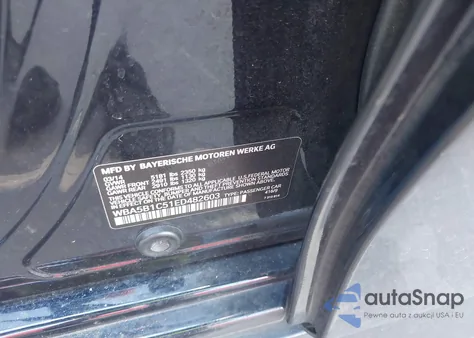 2014 BMW 535I из США, поврежденный, VIN WBA5B1C51ED482603